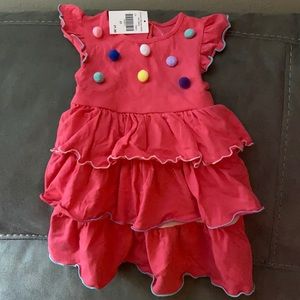 Girls Pom Pom tiered knit dress. Size 3T. New with tags.